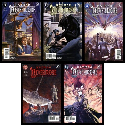 Batman Nevermore Comic Set 1-2-3-4-5 Lot Bernie Wrightson Edgar Allan Poe Raven-image