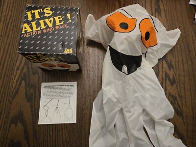 Vintage 1990s It’s Alive Shaking Screaming Glowing Strobie Ghost Wind Sock WORKS-image