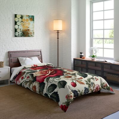 Floral Vintage Comforter | Cozy Home Decor, Bedding, Gift for Her, Bohemian-image