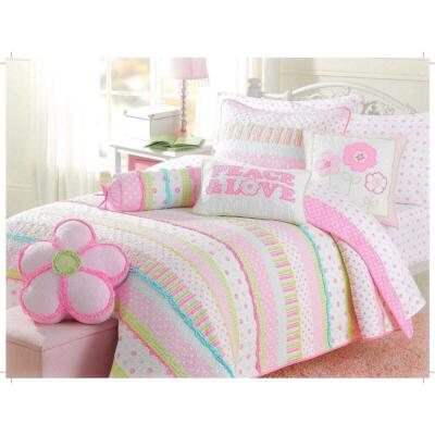 Cozy Line Kids Bedding Sets Queen 3-Piece Quilt Sheet Comforter Sham Floral-image