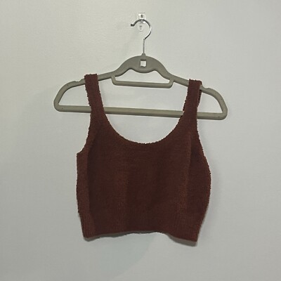 Stars Above Women's Cozy Yarn Tank Top Brown Size XS-image