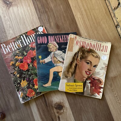 1940/50’s Women’s Magazine Lot Cosmopolitan, Good Housekeeping, Better Homes-image