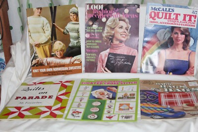 Vintage BETTER HOMES & GARDENS Woman's Day Sewing Crafts Magazine Lot of 6 C-image
