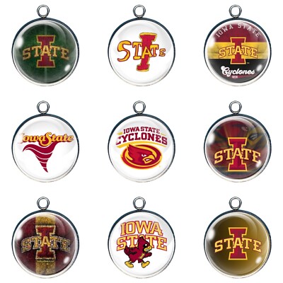 Iowa State Glass Cabochon Charms-image