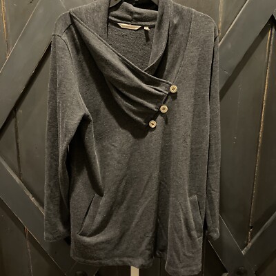 EUC - Soft Surroundings Sweater Westminster Tunic in Dark Gray - Size M-image