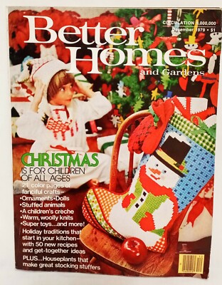 Better Homes and Gardens Magazine December 1979 Christmas Children Toys Crafts-image