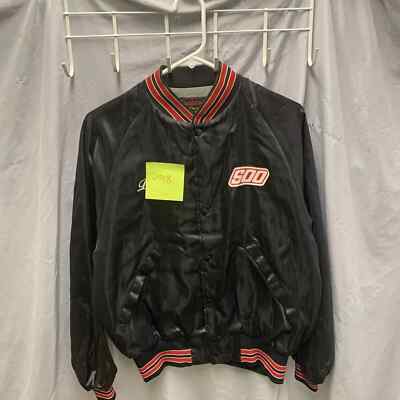 Vintage Dunbrooke Jacket Adult Medium Black Long Sleeve 80s Train Bomber Men’s-image