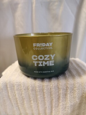 🔥 YANKEE CANDLE FRIDAY COLLECTIVE COZY TIME COMFORT 3 - WICK CANDLE 13.5 OZ NEW-image