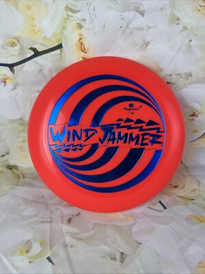 Imperial Frisbee Wind Jammer No Slip Grip 1992 1993 Red Metallic Royal Blue VTG-image