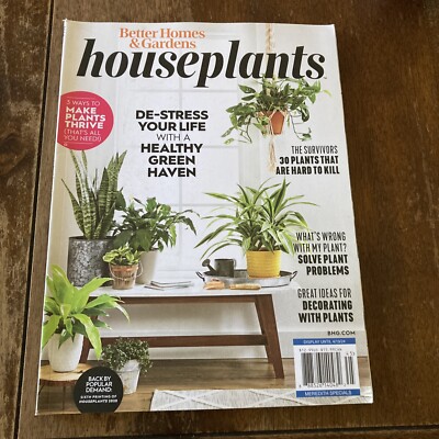 HOUSEPLANTS ~ Better Homes & Gardens Magazine 2024 ~ DESTRESS YOUR LIFE ~ DIY-image