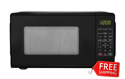 Mainstays 0.7 Cu ft Countertop Microwave Oven, 700 Watts, Black-image