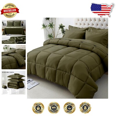 Breathable King Comforter Set with Pillowcases - Cozy & Stylish for All Seasons-image