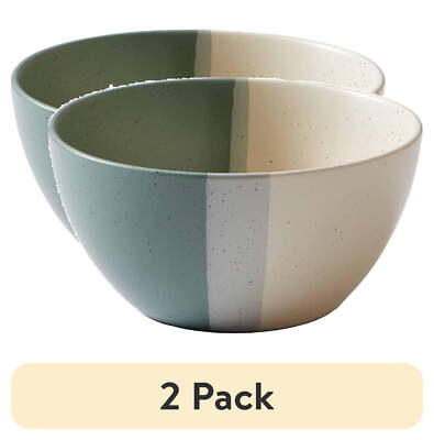 (2 Pack) Better Homes & Gardens Sage Hayes Stoneware Dinner Bowl Dishwasher Safe-image