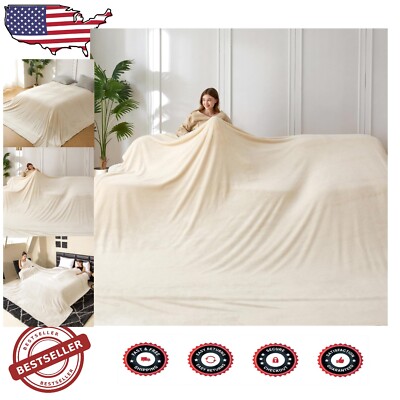 Oversized 120x120 Fleece Blanket: Soft, Cozy, and Ideal for -round Comfort-image
