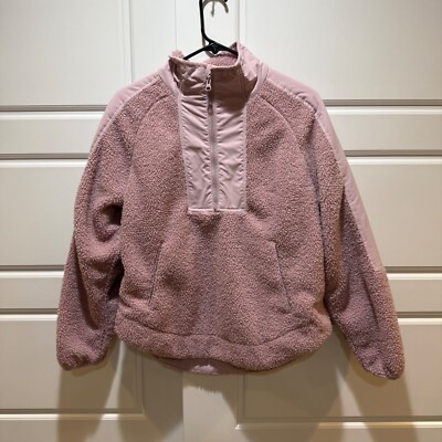 Marine Layer Fleece Pullover Quarter Zip Cozy Warm Mauve Pink Size M-image