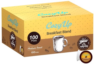 Cozy Up | 100-Count | Medium Roast Breakfast Blend 100 Count (Pack of 1) -image