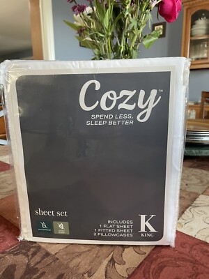 NWT  Cozy Brand King Sheets By Healthguard-image