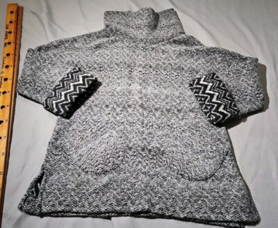 Soft Surroundings Sweater Womens Medium Gray Alma Thick Oversize Fleece Tunic-image