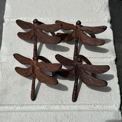 Cast Iron Dragonfly Napkin Ring Holders Set Of 4 Pier 1 Imports-image