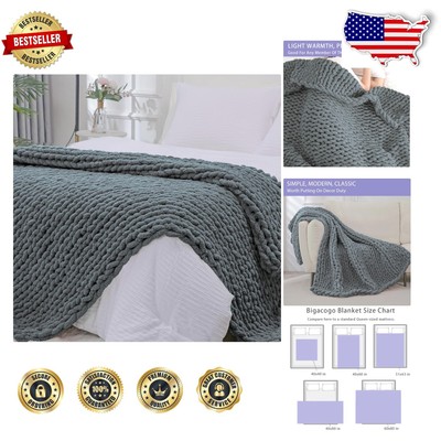 Handcrafted 80x90” Chenille Throw Blanket - Cozy, Lightweight & Machine Washable-image