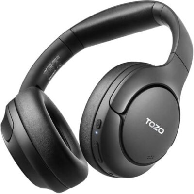 TOZO HT2 Hybrid ANC Headphones - 60H Playtime, Hi-Res Audio, Bluetooth 5.3 (BLK)-image