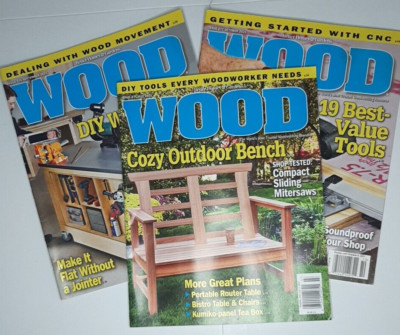 Wood Magazine Lot of 3 Issues 2021 Better Homes Gardens DIY Projects Tool Review-image