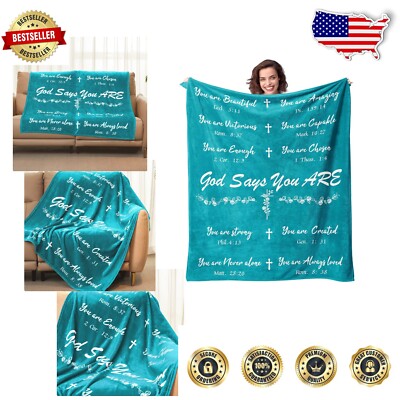 Teal Inspirational Blanket, 60