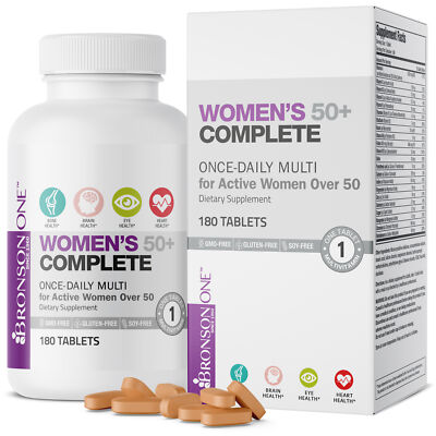 Bronson ONE Daily Womens 50+ Complete MultiVitamin MultiMineral, 180 Tablets-image