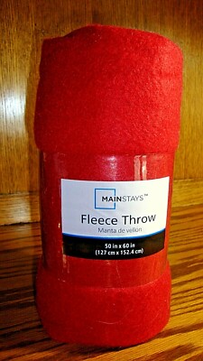 NWT Walmart MAINSTAYS Fleece Throw Blanket  50