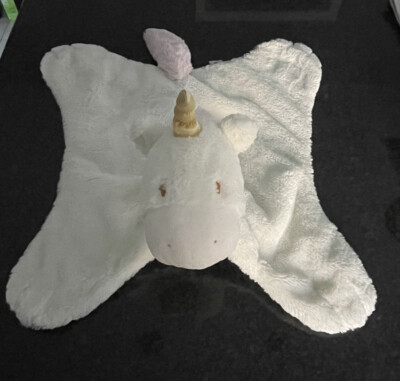 GUND Unicorn Plush Lovey Security Blanket Cozy Comfy Luna Tummy Play Satin-image