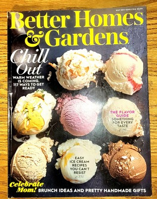 Better Homes and Gardens Magazine May 2017 Ice Cream Recipes Mother's Day-image