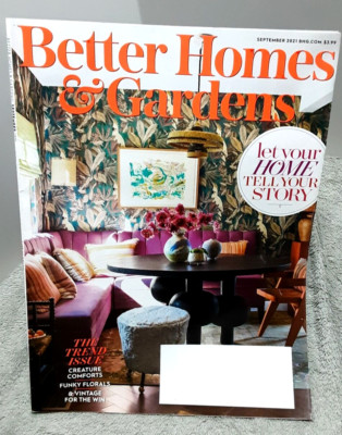Better Homes And Gardens Magazine September 2021 Trend Issue Florals Vintage-image