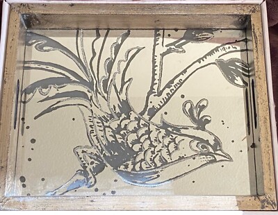 Decorative Fontanne Mirror Tray Farmhouse Style Bird Modern Contemporary Design-image