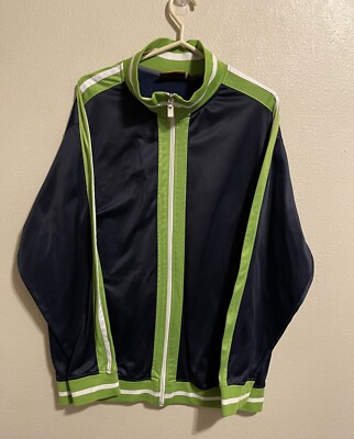 Vintage Regal Wear Women’s 3XL Full Zip Blue/Green Windbreaker Jacket    J1487-image