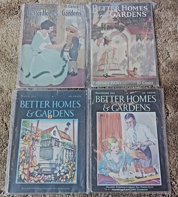 BETTER HOME AND GARDENS: Vintage Lot of 4 Magazines 1925, 1926, 1929 & 1931-image