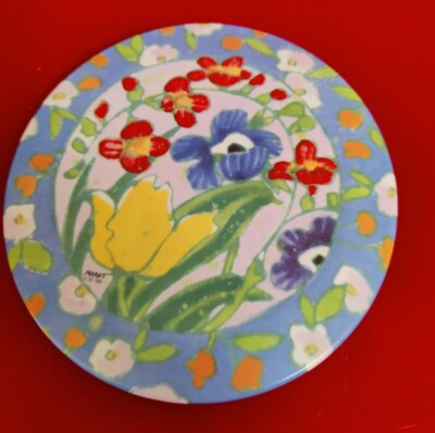 Design Imports Made in Italy Melamine Round Trivet Flowers MARET 1993-image