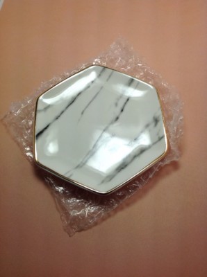 Pier 1 Imports Glazed ceramic Ring Dish with marbled design NIB-image