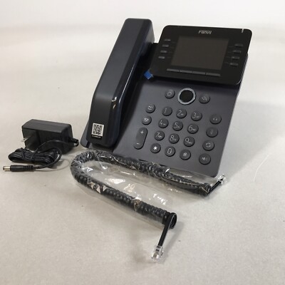 Fanvil V64 VOIP Phone + power supply, handset, and aftermarket stand *USED*-image
