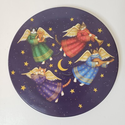 Design Imports Cat Angel Festive Trivet Round 8