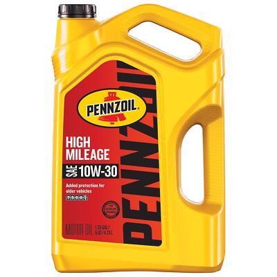Pennzoil High Mileage 10W30 Motor Oil 5 Quart for Engines Over 75000 Miles-image