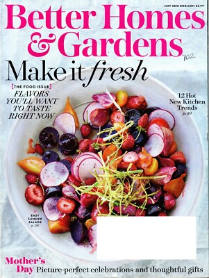 Better Homes & Gardens Magazine May 2018 Flavors You'll Want to Taste Right Now-image