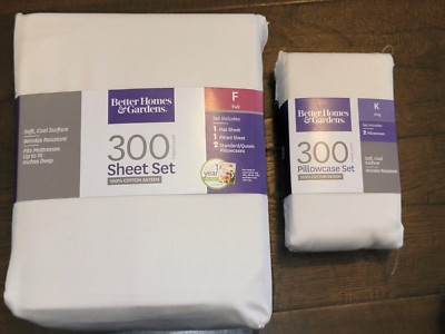 Better Homes Vanilla Dream 300 Thread Count Sheets for Full Size Bed New NWT-image
