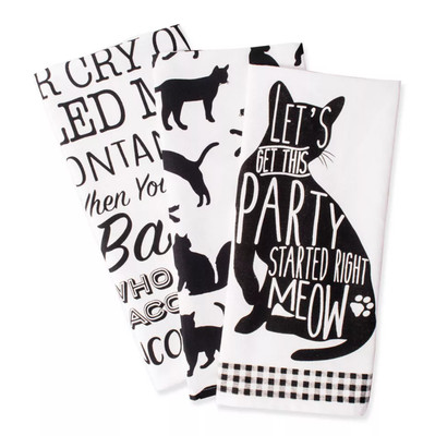 3pk Cotton Assorted Animal Print Dishtowels - Design Imports-image