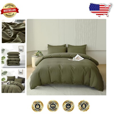 Airy Cotton Olive Green King Comforter - Breathable Luxury Bedding Solution-image