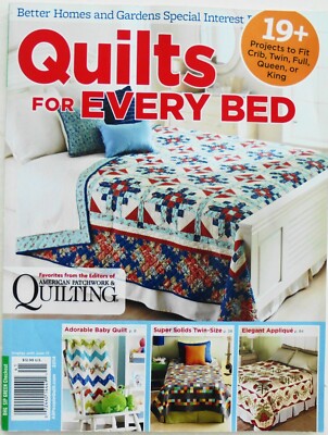 Better Homes and Gardens QUILTS For Every Bed Pattern Magazine 2014-image