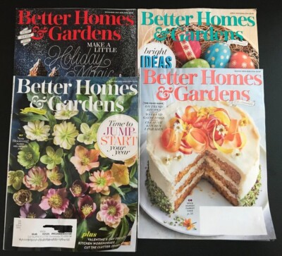 4-Better Homes & Gardens Magazines Dec 2021, Jan/Feb, March, April 2022 + Extras-image