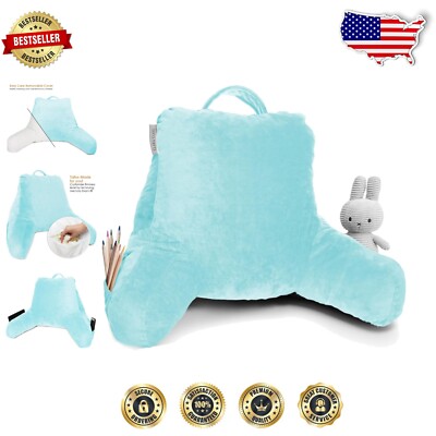 Supportive Reading Pillow with Arm Rests & Washable Cover for Cozy Comfort-image