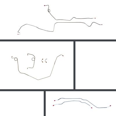 1980 Firebird Complete Prebent Brake Line Kit Stainless Steel w/ Std Suspension-image