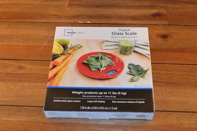 Mainstays Round Digital Scale, Red-image