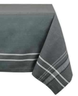 New Design Imports Chambray French Stripe Tablecloth  60